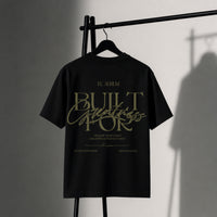Unisex Terry Oversized Black Tee